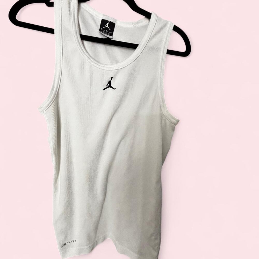 Jordan white tank top basketball
